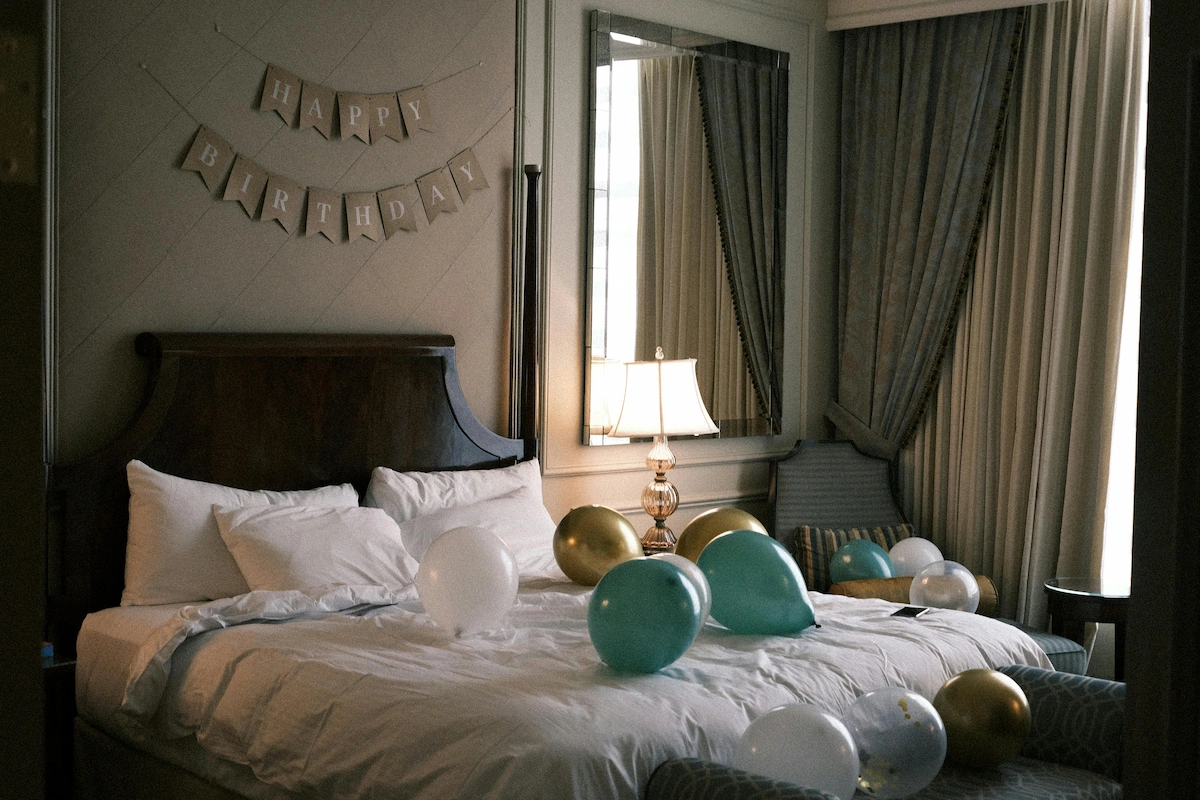 Premium birthday balloon decoration setup