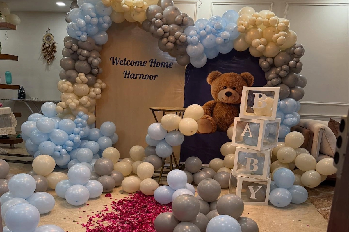 Custom theme balloon decoration setup